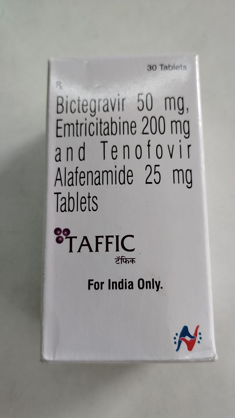 Taffic — Bictegravir 50mg + Emtricitabine 200mg + Tenofovir Alafenamide 25mg Tablets